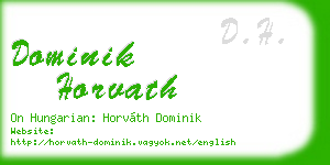 dominik horvath business card