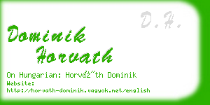dominik horvath business card